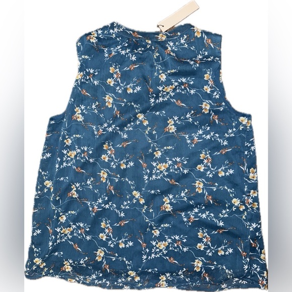 Papermoon Floral Sleeveless Blouse in Teal large NWT - Picture 3 of 4